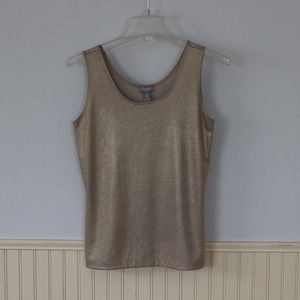 Women's gold holiday tank top